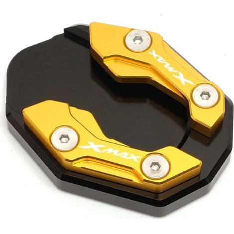 (Jaune) Compatible avec Yamaha XAMX300 XMAX 300 X-MAX 350 2015-2021 2020 2019 Béquille latérale CNC pour moto, rehausseur de pied maxpower (1/4)