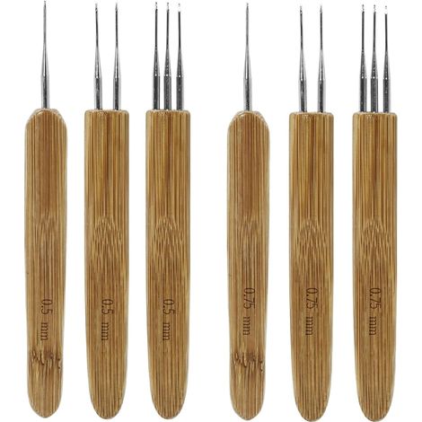 Stück Häkelnadeln für Dreadlocks 0,5 mm und 0,75 mm, Häkelnadel-Set, Häkellocken für Dreadlocks, Häkellocken machen Haare stark und gute Häkellocken für den Anfang (1/5)