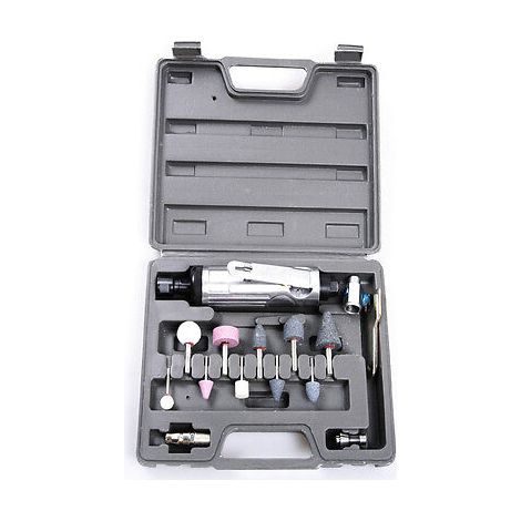 HEAVY DUTY 15PC 1/4 AIR DIE ANGLE GRINDER POLISHER SANDER KIT IN CASE TZ AT021