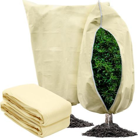 Protection hivernale pour plantes - Lot de deux - 120 x 180 cm - Grande taille - Respirante et résistante aux déchirures (1/5)