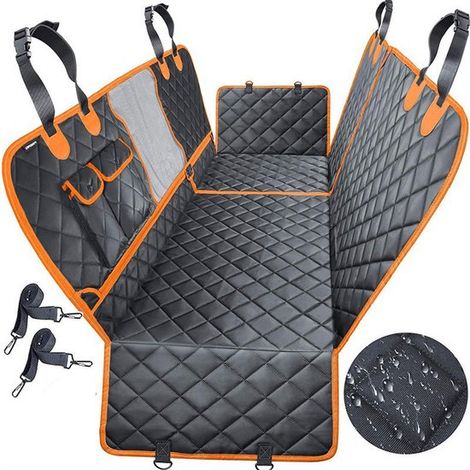 Trasportino per sedile auto per animali domestici con cintura di sicurezza, protezione per sedile posteriore resistente ai graffi in tessuto 600D per SUV (137x147 cm) (1/5)
