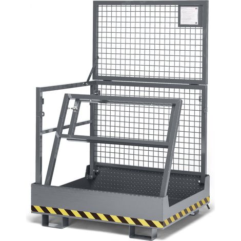 R+R Industrietechnik Arbeitskorb Typ RAK-Compact 1200x1080x1910mm RAL 7005 Mausgrau (1/4)