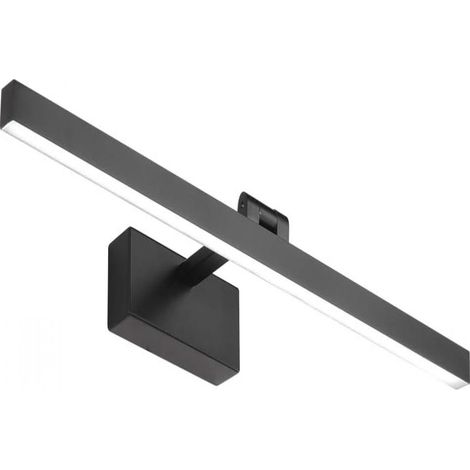 Lampe Miroir Salle De Bain - 50 Cm - 12 W - IP44 - Rotation 180° - Lumière Blanche 6500 K - Aluminium - Noir (1/5)