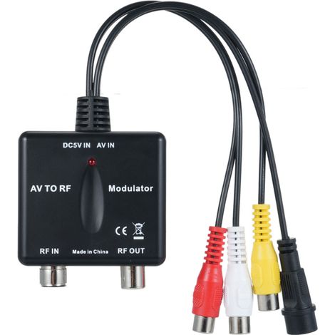 Mini modulateur RF, sortie AV vers RF, canaux NTSC CH3, fréquence de fonctionnement VHF contrôlée par PLL (1/5)