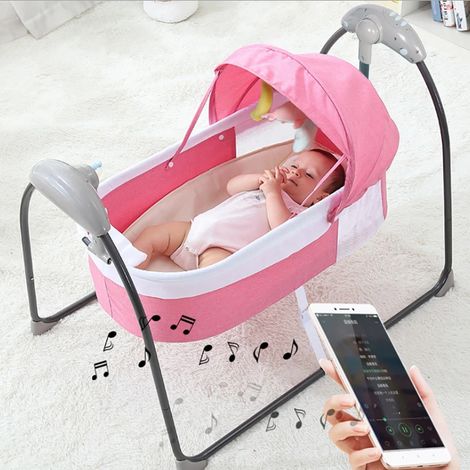 Elektrische Babyschlafwiege, vielseitige Wiege, eingebaute Musik + Timer, maximales Gewicht 10kg