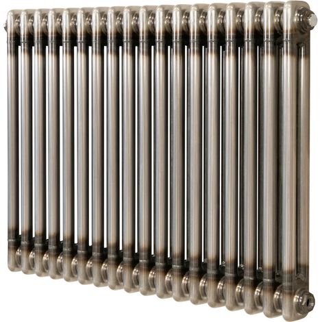 Traditional 2 Column Radiator - 600 x 830mm - Raw Metal