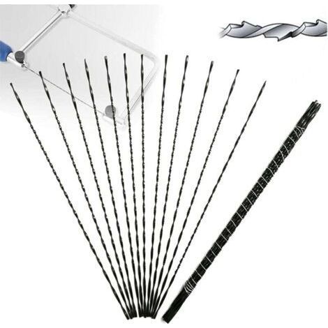 12 Pack Scroll Saw Blades - Carbon Steel Spiral Teeth - For Wood and Plastic - 360° Precise Cutting - ZP13875-04 (1/5)