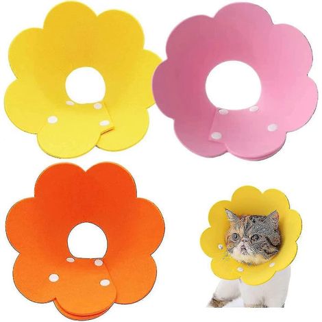 Tier-Genesungshalsband, Tierschutzhalsband, weiches Schutzhalsband für Hunde und Katzen, verstellbares konisches Hundehalsband (3er-Pack), Anti-Leck-Schutzhalsband, Anti-Mund-Halsband.