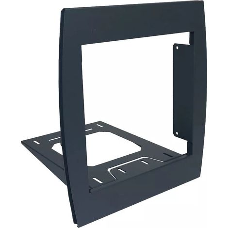 Cadre encastrable sablé pour grillage rigide RENZ - Gris - ral 7016M