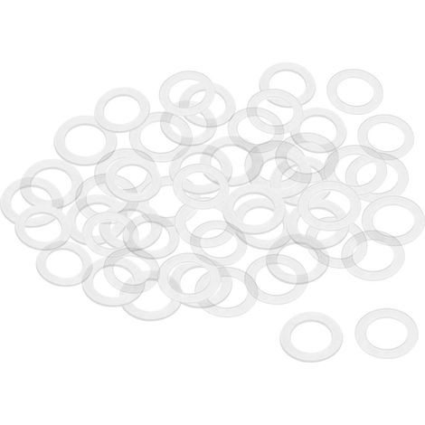 Rondelle Nylon Plat Joint Étanchéité M14 22mm OD 14mm ID 1.2mm Épaisseur pour Robinet Tuyau Eau Transparent Paquet de 100 (1/4)