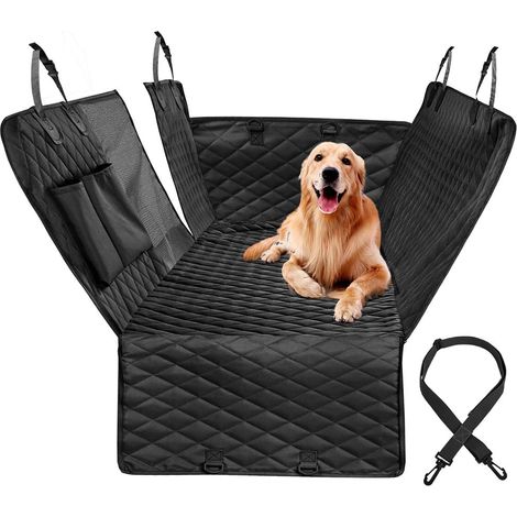 Coussin de siège auto pour chien avec filet transparent imperméable et anti-salissures