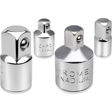 Set of 4 tailgate adapters, tailgate adapters, tailgates from 1/2" to 3/8", 3/8" to 1/2", 1/4" to 3/8", 3/8" to 1/4", reducers for tailgates and points (1/4)