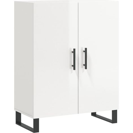 Credenza buffet cassettiera mobile contenitore organizer cucina soggiorno lucido 69,5 x 34 x 90 cm derivati del legno bianco 020030750