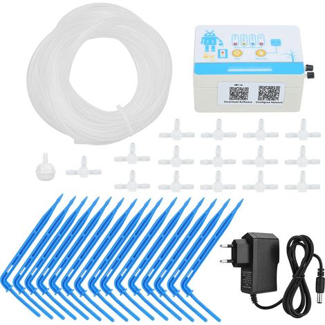 Arroseur automatique jardin avec contrôleur goutte-à-goutte WiFi, télécommande via smartphone, prise EU 110-240V, programmateur irrigation.