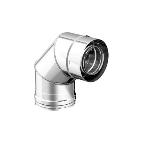 Coude à 90° tuyau coaxial - Ø 80/130