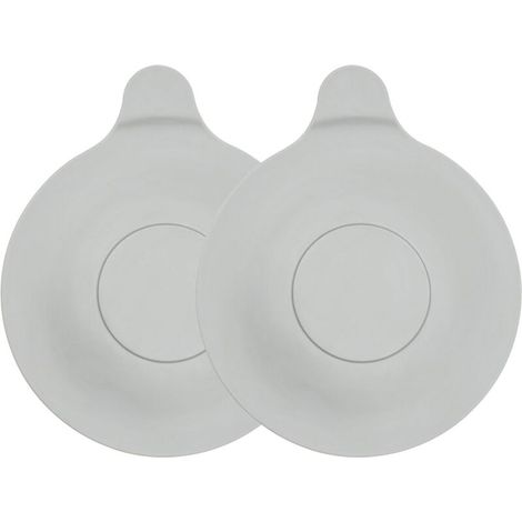 Tappo di scarico per vasca da bagno, doccia, lavello da cucina e lavabo da bagno, tappo rimovibile, impedisce lo scarico dell'acqua, Ø 13 cm, per fori di scarico fino a 90 mm, 2 x grigio - Crezuo