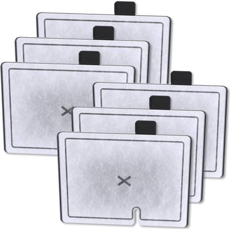 Pack of 6 replacement filter cartridges for Aqueon QuietFlow aquariums, double-sided mesh with activated carbon for water purification (S) (1/5)