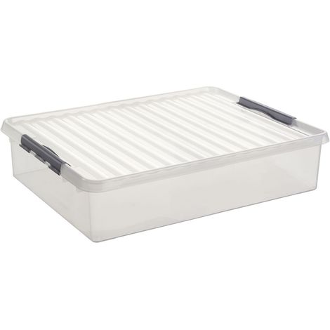 Sunware Bettbox Q-Line 60 l transparent 80 x 50 x 18 cm Aufbewahrungsbox (1/2)