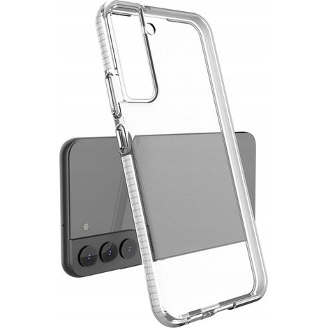 Spring Case Gel-Schutzhülle mit farbigem Rahmen für Samsung Galaxy S22+ (S22 Plus), hellrosa (1/4)