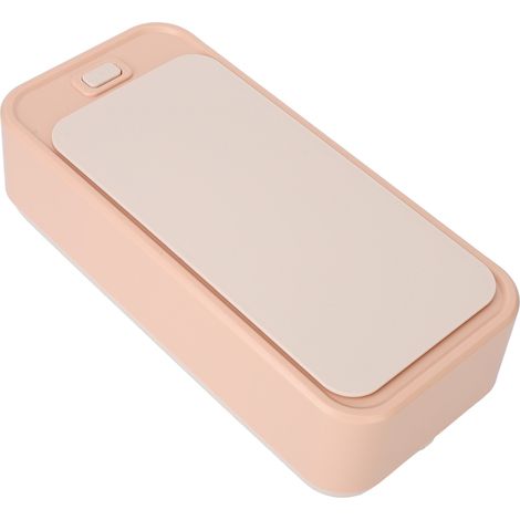 Nettoyeur professionnel professionnel pour lunettes et prothèses dentaires, machine portable de nettoyage de bijoux, montres et vaisselle (rose) (1/5)