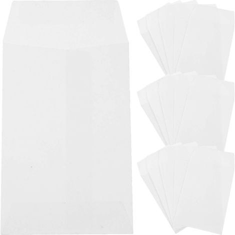 100 enveloppes pour argent, enveloppes pour l'épargne, enveloppes pour pourboires-9.00X6.00X0.10CM-White (1/3)