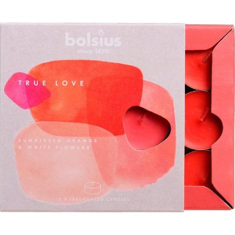 Bolsius Teelichter True Love – 18 Teelichter für romantische Momente (1/2)