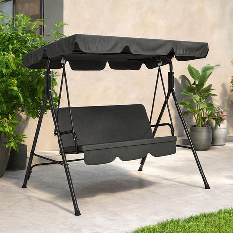 Hamac negro en acero Poliéster 172 x 110 x 153 cm (1/5)