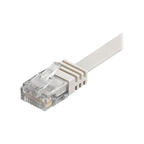 Câble Goobay RJ45 Cat6 UTP 3M non blindé plat blanc, pour connexion Internet, réseau Ethernet