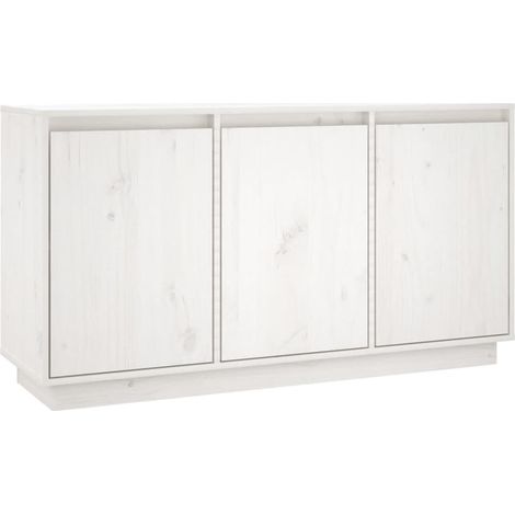 Credenza cassettiera cassettiera mobile contenitore organizer cucina soggiorno soggiorno 111 x 34 x 60 cm legno massello di pino bianco 020030201