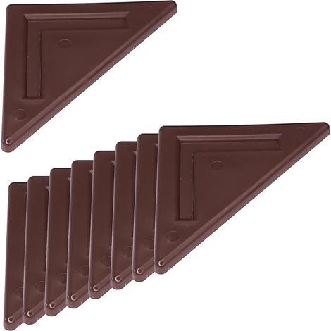 10x Embout de pied étagère 58mm en plastique à coller clouer ou à visser Meuble Patin Glissant Protection Glisseur Sol Parquet Carrelage, marron foncé (1/3)