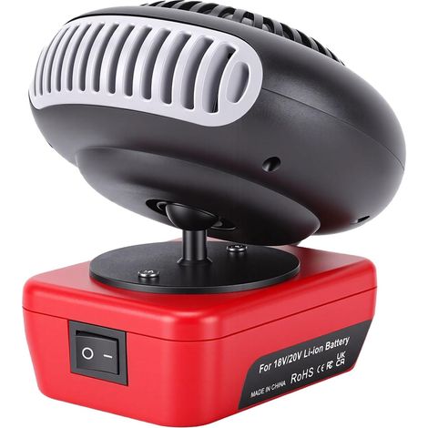 Chauffage D'appoint sans Fil 200 W, 2 Niveaux de Température, Rotation à 360°, Silencieux et Portable, avec 2 Ports USB. Idéal pour Garage, Chantier, Voiture et camping. (1/5)