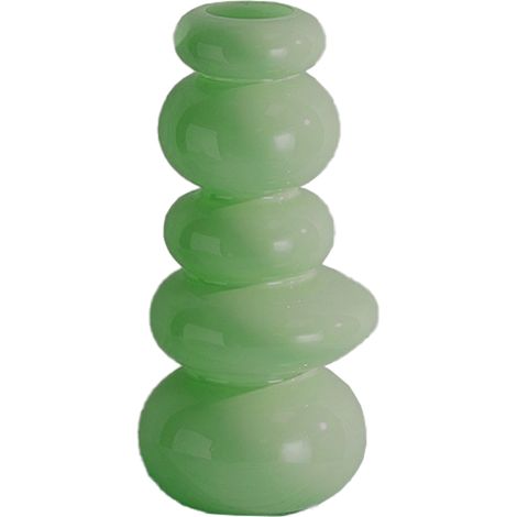 Jarrón decorativo Ícaro, modelo de roca – 1 pieza, cerámica, latón verde (1/5)