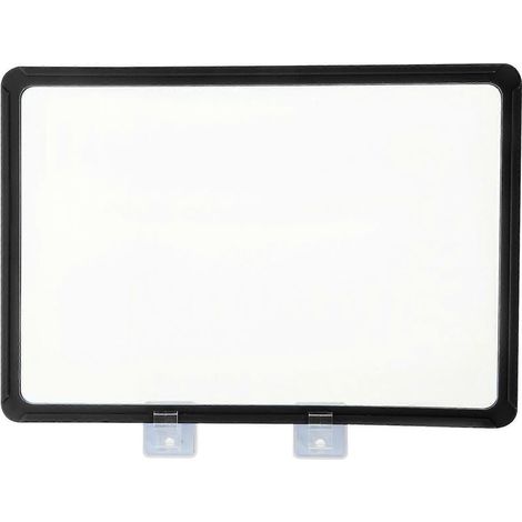 Panneaux indicateurs de rayon, panneaux magnétiques pour les prix, tableaux blancs effaçables à sec, porte-affiches multi-usages-31.00X21.40X1.00CM-Black (1/4)