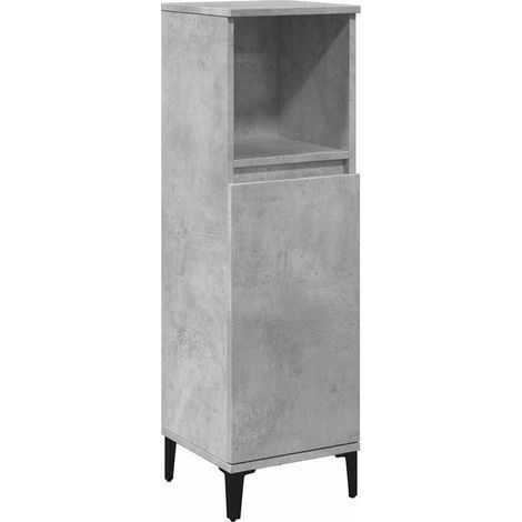 Maison Exclusive - Armadietto da Bagno Grigio Cemento 30x30x100 cm in Truciolato