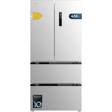 Cecotec Frigorífico puerta francesa Bolero CoolMarket FD 436 Inox E