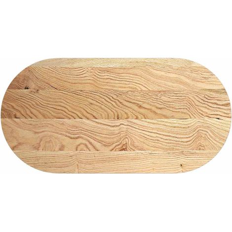 Dessus de table  Dessus de bureau  Plateau de table 120x60x2 cm bois de chêne massif ovale