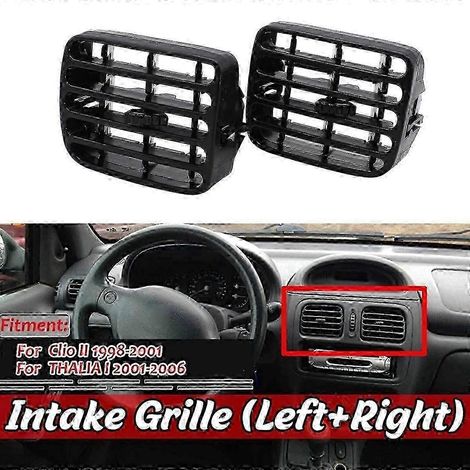 1Par Bil Mittelkonsolen-Luftventil, kompatibel mit Renault Clio II 1998–2001/THALIA i 2001–2006, Luftstrahl-Einlassgitter 7702258375, Ausgabe 0619