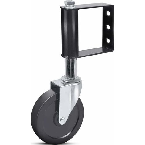 2 Rouleau de portail, acier carbone, ressort intégré, course 4,4 cm, charge 113 kg, pour porte bois métal (1/5)
