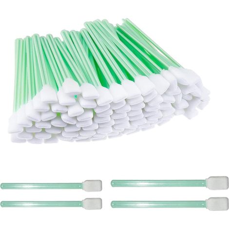 100 Stück Schaumstoff-Reinigungsstäbchen, Schaumstoff-Reinigungswattestäbchen, Schaumstoff-Tupfer-Kits für Kamera, Objektiv, Tintenstrahldrucker
