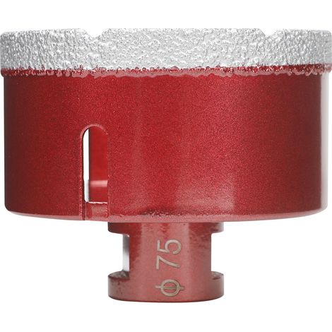 Foret diamant pour carrelage 75 mm, Scie Cloche Diamant Foret avec Filetage M14 Pour Le Forage à Sec Ou Humide De Manière Sec En Porcelaine, Carrelage, Granit, Marbre, Verre (1/5)