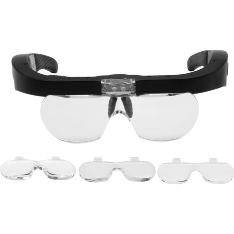 Lupa frontal con aumento de 5x, iluminación LED, lentes múltiples, para la fabricación de joyas, proyectos de bricolaje, reparación de relojes y dispositivos electrónicos. (1/5)