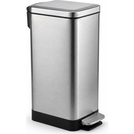 Stainless Steel Pedal Bin, 15L - Soft-Close, Slim Design (1/5)