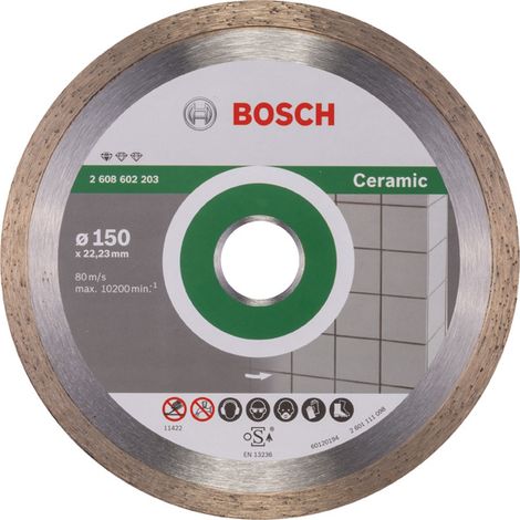 Disco diamantato standard per ceramica, 150 x 22,23 x 1,6 x 7 mm, confezione da 1