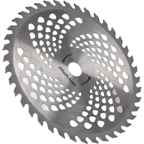 Lame de scie pour débroussailleuse, tondeuse à gazon, coupe-bordures, disque de coupe 40 dents, 255 x 25,4 mm (1/5)