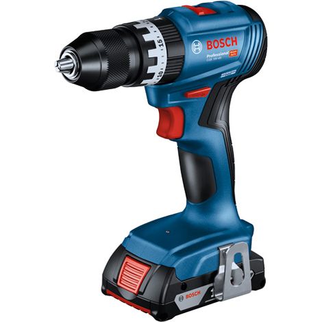Bosch Professional 18V System GSB 18V-45 - Taladro percutor a batería (45 Nm, 1900 rpm, 2 baterías x 2.0Ah, en L-BOXX)
