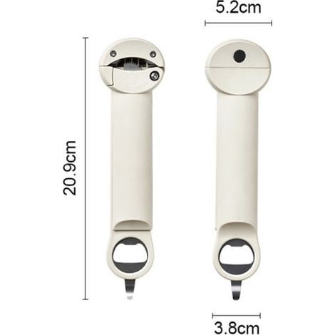 foldable multifunctional bottle/can opener, white (1/5)