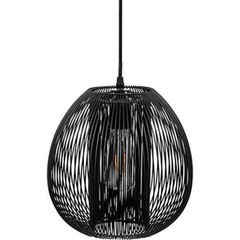 Suspension Noire Filaire Boule en métal - SILUMEN (1/4)