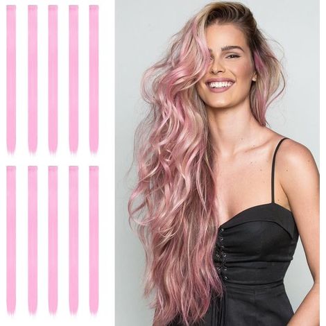 10 pezzi - Extension per capelli Premium - 55 cm - Extension per capelli - Extension - Parrucca - Extension con clip - Capelli sintetici resistenti al calore - Capelli (1/5)