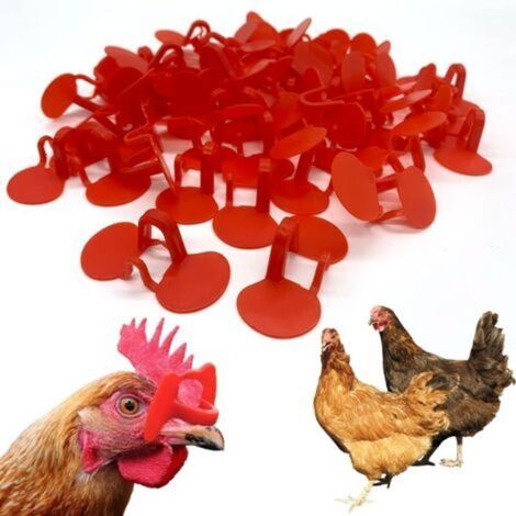 Geflügelschutzbrille, Geflügel-Blinderschutz, 50er-Packung dicke Anti-Pickel-Linsen für Hühner, Anti-Pickel-Masken für Geflügel, Anti-Pickel-Brillen für die Hühnerzucht (1/5)