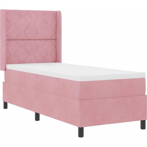 Maison Exclusive - Letto a molle con strisce LED Rosa 80 x 200 cm Velluto (1/5)